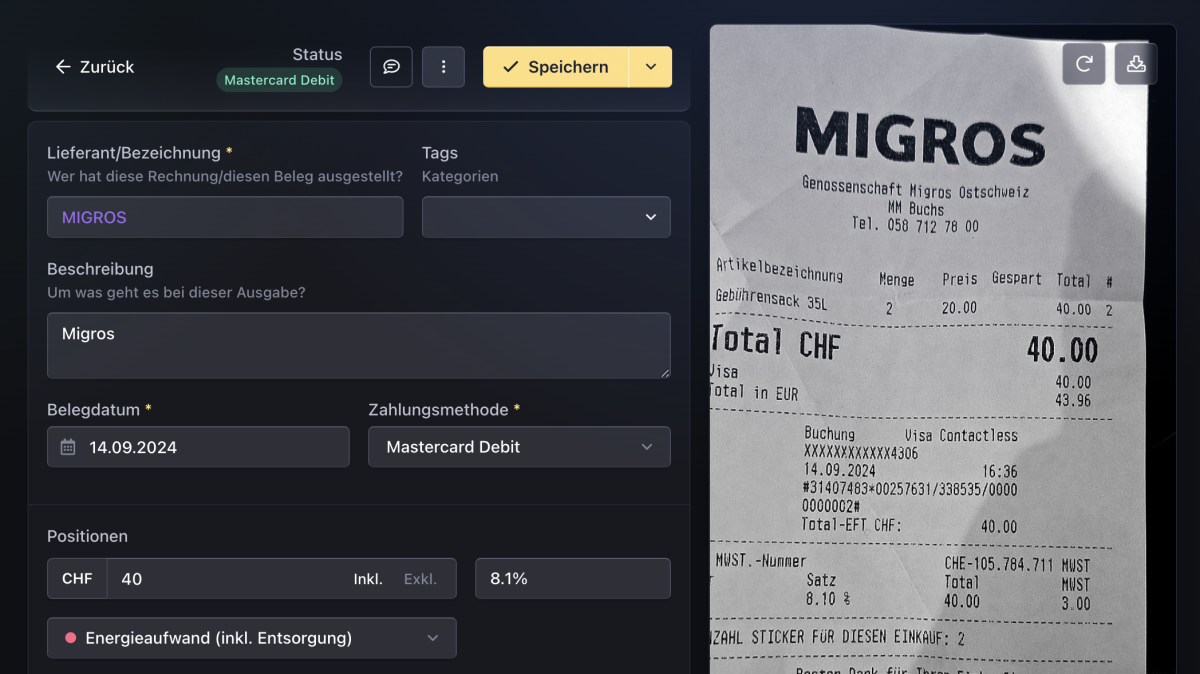 AI Beleg-Scanner